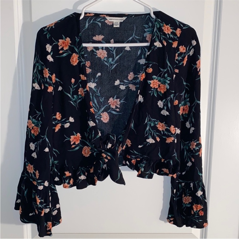 Black floral top